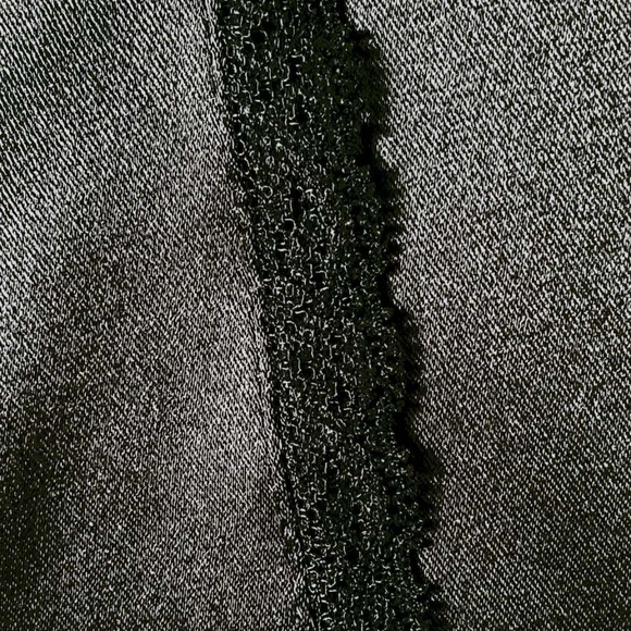 D&G Jet Black Silk & Lace Trim Fitted Shirt - Picture 11 of 16